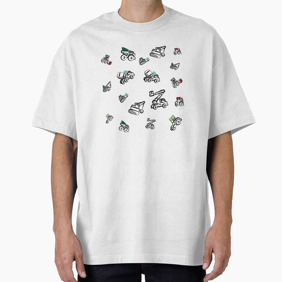 Oh Christmas Trucks - Black Outline by Holly Norine Design