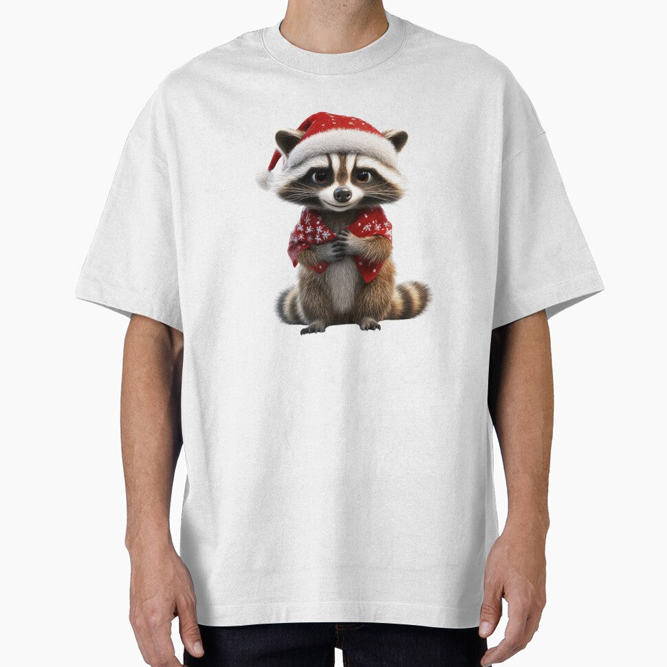 Christmas Cute Raccoon by NicolasGlowArt