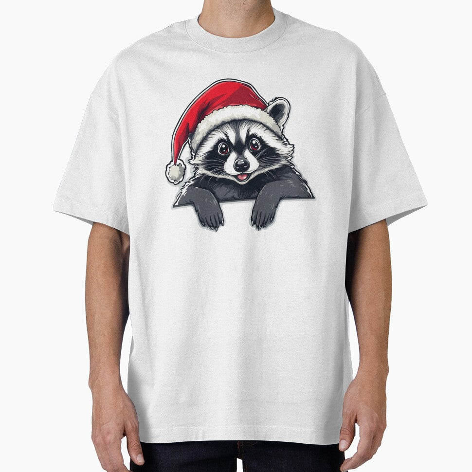 Peeking Christmas Raccoon by NicolasGlowArt