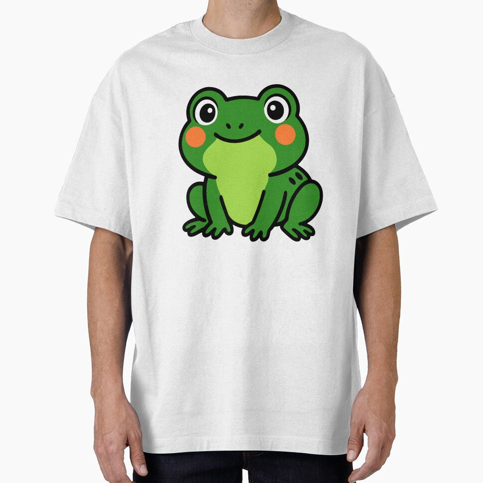 Cute Kawaii Frog Cartoon by Krincydigitalart