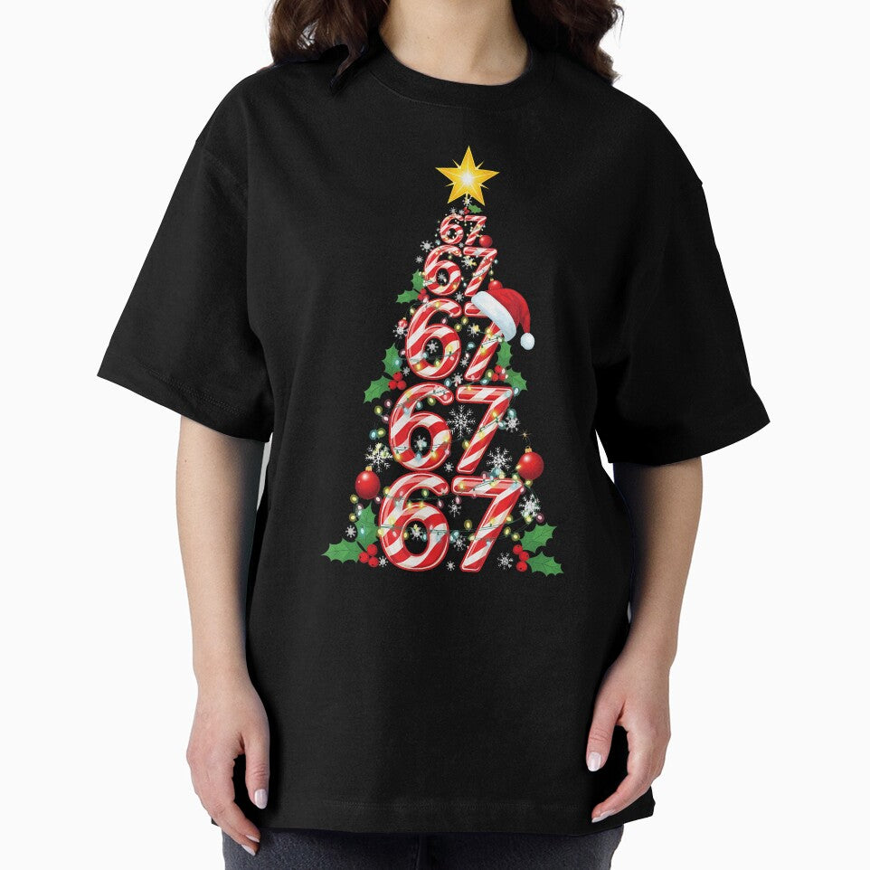 67 Christmas Tree Candy Cane Holiday Six Seven Meme Brainrot by AlbertaDana