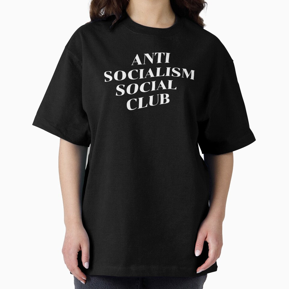 Anti-Socialism Social Club Typography Pro-Democracy by Neeshki