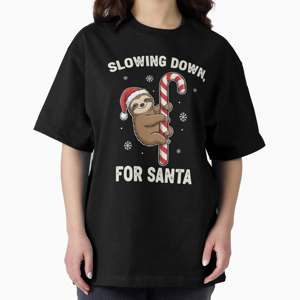 Slowing Down for Santa – Funny Sloth Christmas Design for Holiday T-Shirts, Hoodies & Gifts by graphicnew