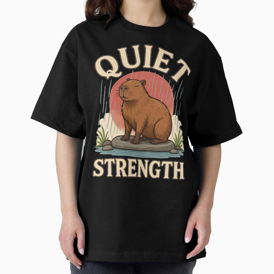 Quiet Strength Capybara – Vintage Stoic Nature Design by No Excuses Supply