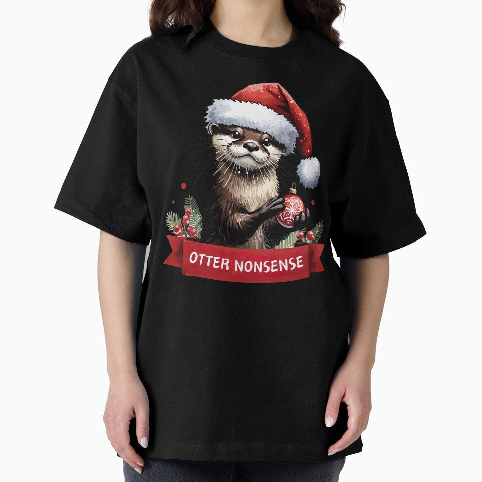 Otter Nonsense Merry Christmas Animal by TomFrontierArt