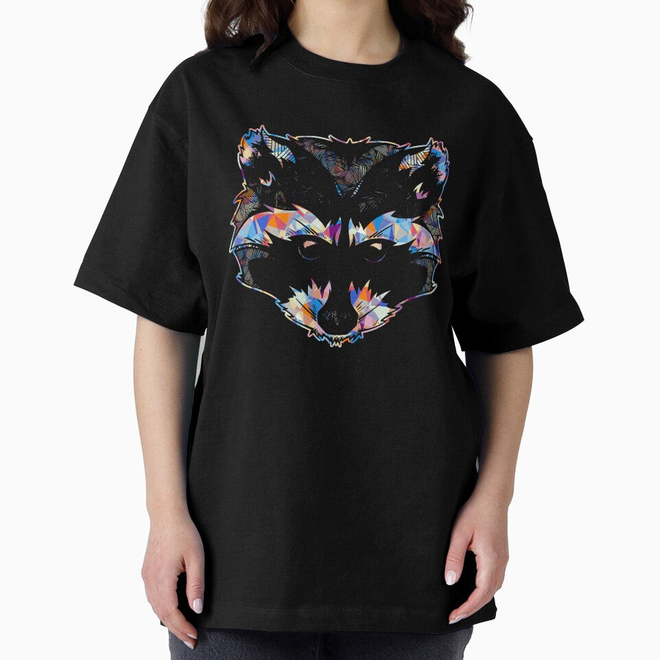 Cool And Awesome Raccoon Geometric by UnknownArtistt