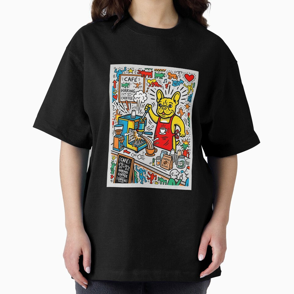 French Bulldog Barista Pop Art - Funny Coffee Lover Design by PictoVibe