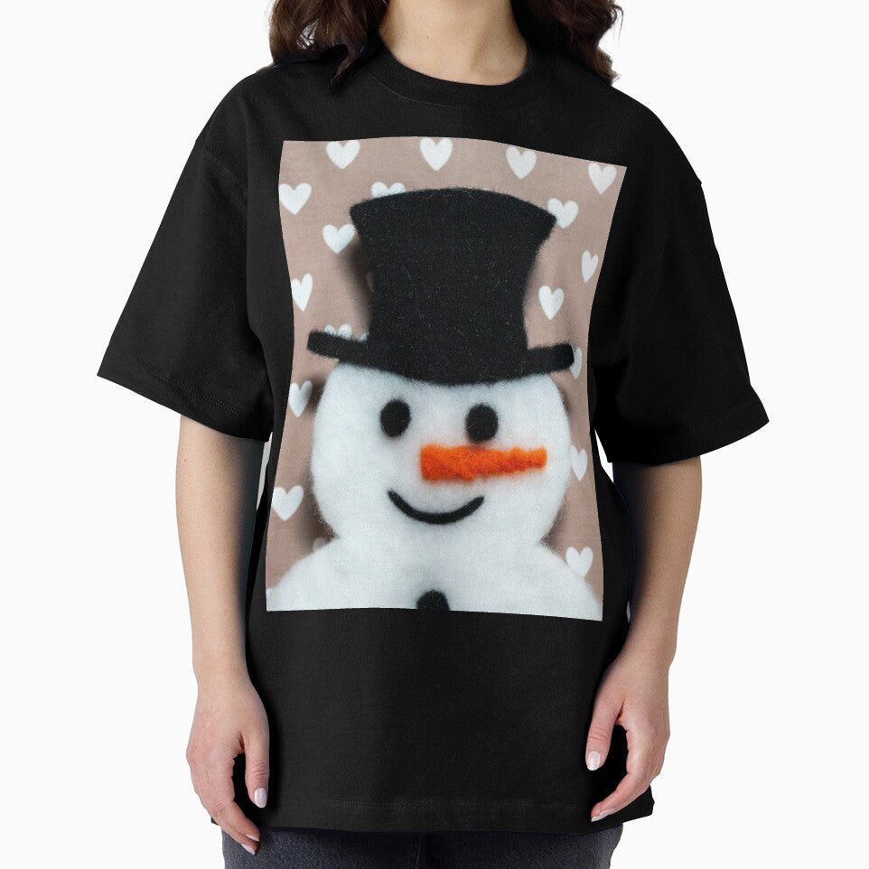 Cute Snowman With Hearts by SassyArtistry