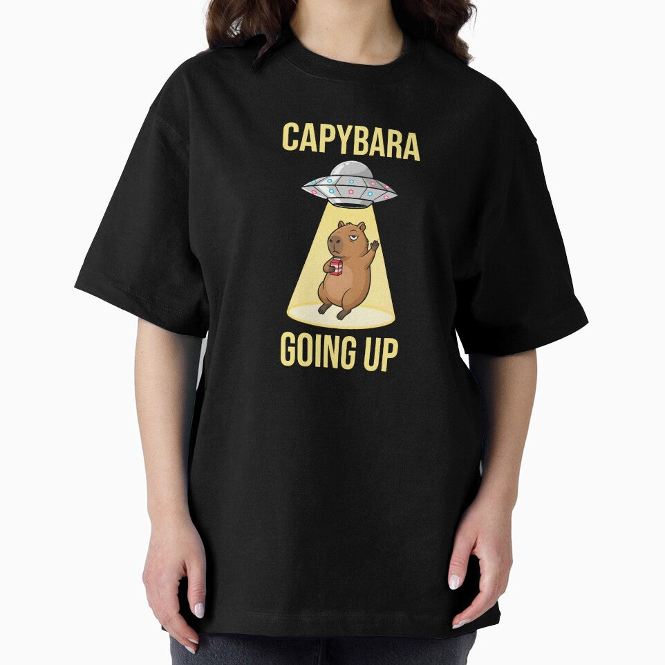 Capybara Going Up Chillest Alien Flying Saucers by at85productions