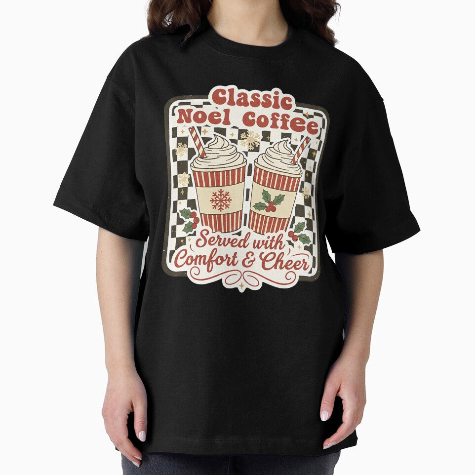 Classic Noël Coffee Shirt – Retro Christmas Coffee Lover Gift – Festive Holiday Café Tee, Cozy Winter Vintage Aesthetic by justyna-s28
