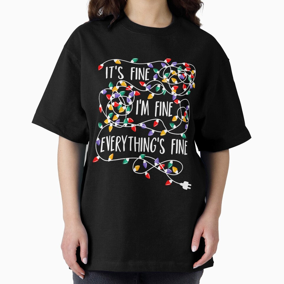 It's Fine I'm Fine Everything Is Fine Christmas Xmas Lights by TGMerwin