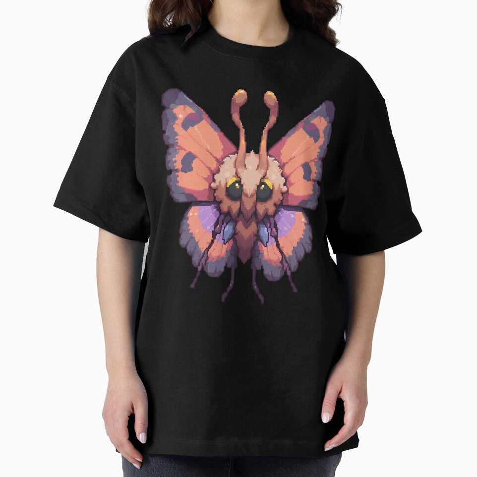 Fluffy orange Pixel Moth by octoboobs