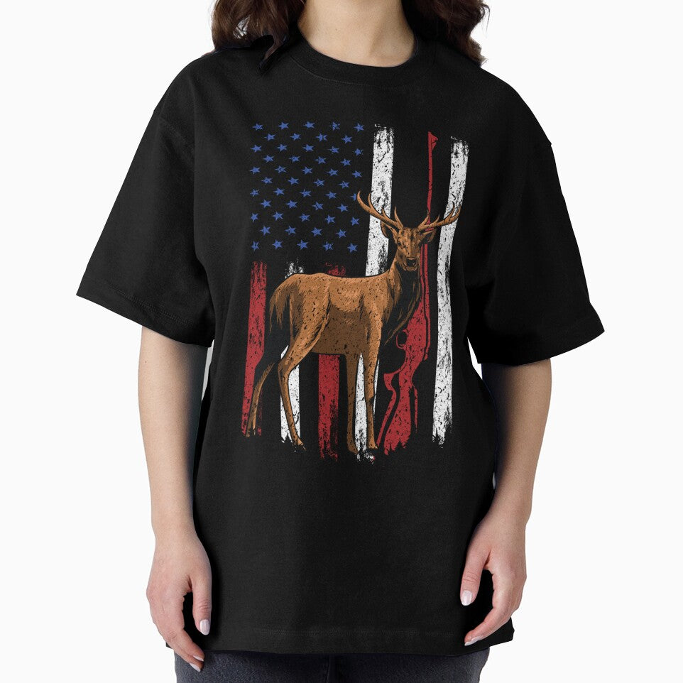 Deer Hunting Hunter USA Flag by taaddison50