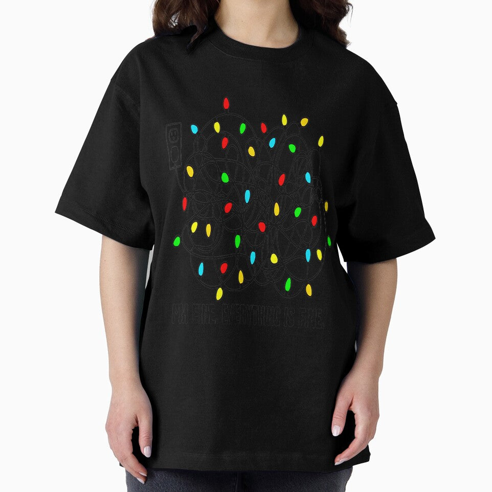 It's Fine I'm Fine Everything Is Fine Christmas Light Pajama Premium by TGMerwin