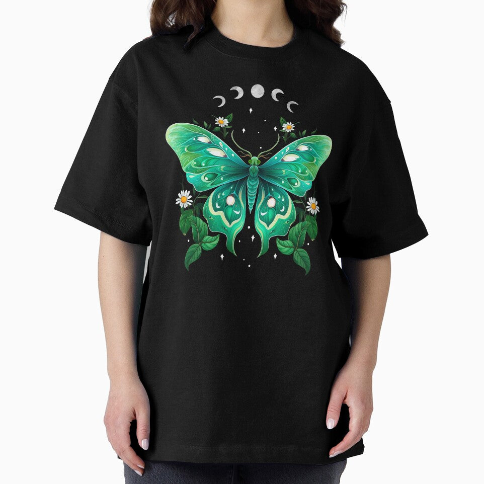 Luna Moth and Moon by ethnicdrawing
