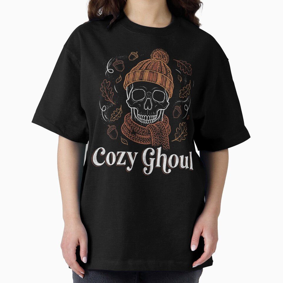 Cozy Ghoul Skeleton Beanie Scarf Autumn Leaves Halloween by TeNovaStudio ⭐⭐⭐⭐⭐