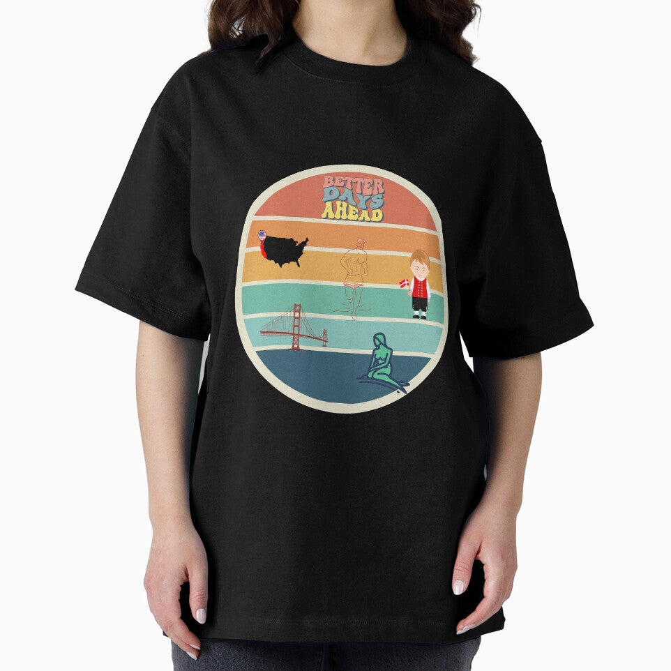 Better Days Ahead - California Dreamin' Retro Surf Poster Tee by 4uandme25