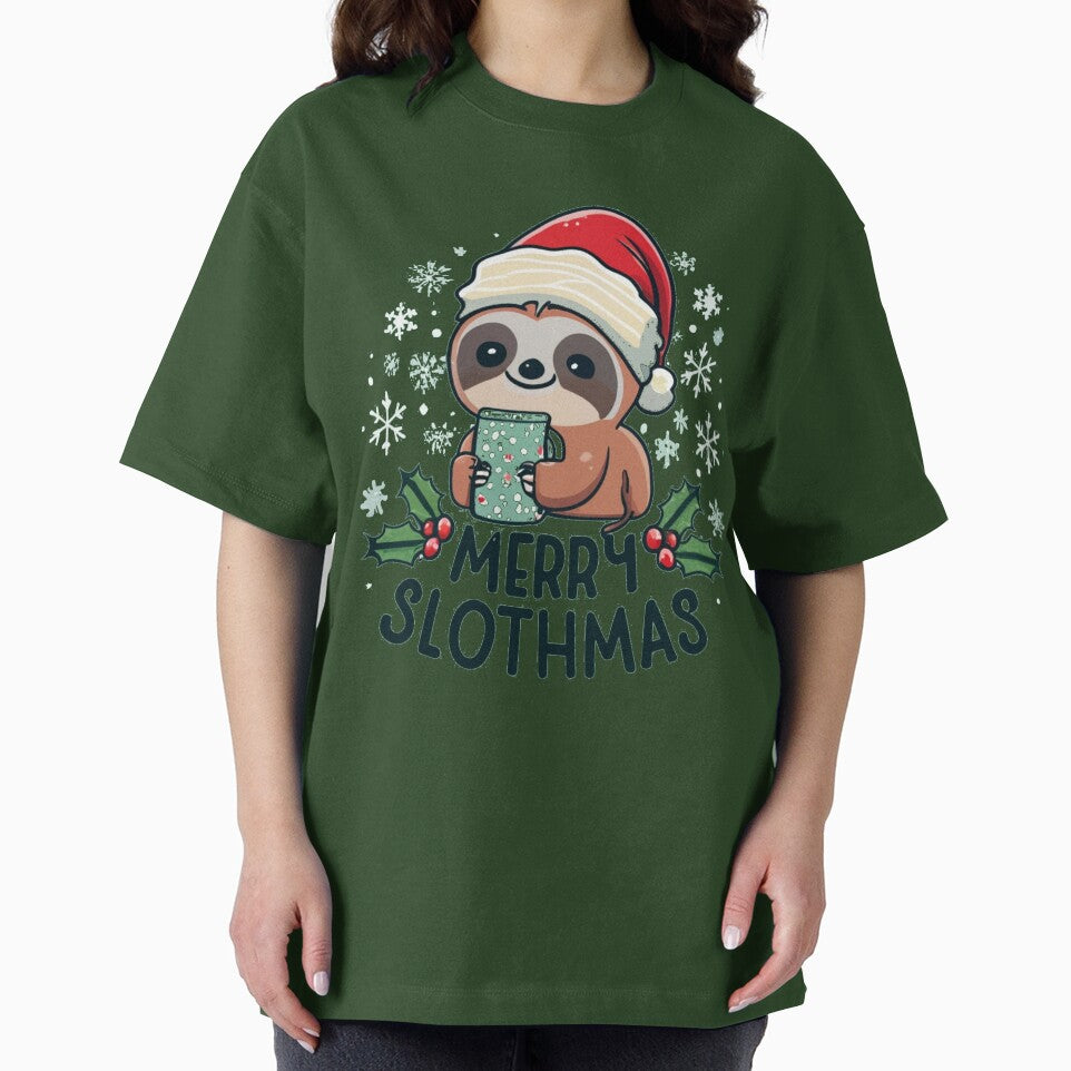 Cute Merry Slothmas Hot Chocolate for Sloth Lovers by Laugh-Lines