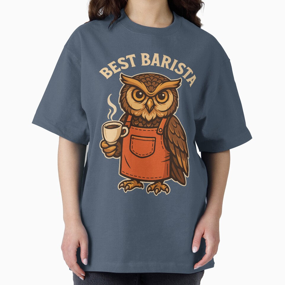 Best Barista – Owl Design for Night Shift Coffee Masters by Lyssarien