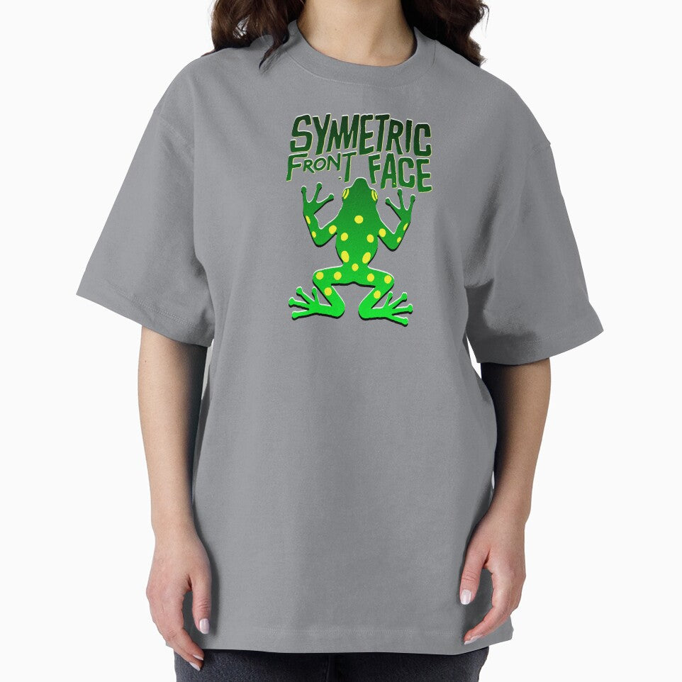 Vibrant Symmetrical Frog Cartoon Art – Funny Green Amphibian by VikArtStudio