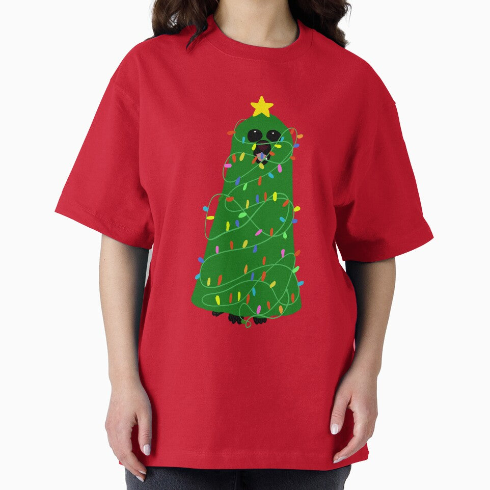 Christmas doggy disguise as Christmas tree by Mermaidssparkle