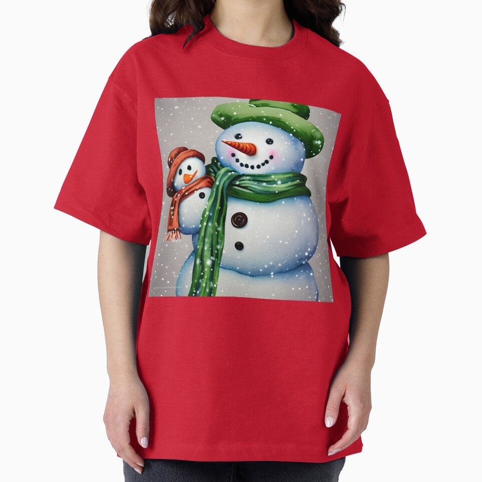 Cute Snowman holding a Baby Snowman under the Snow by DreamyEscapism