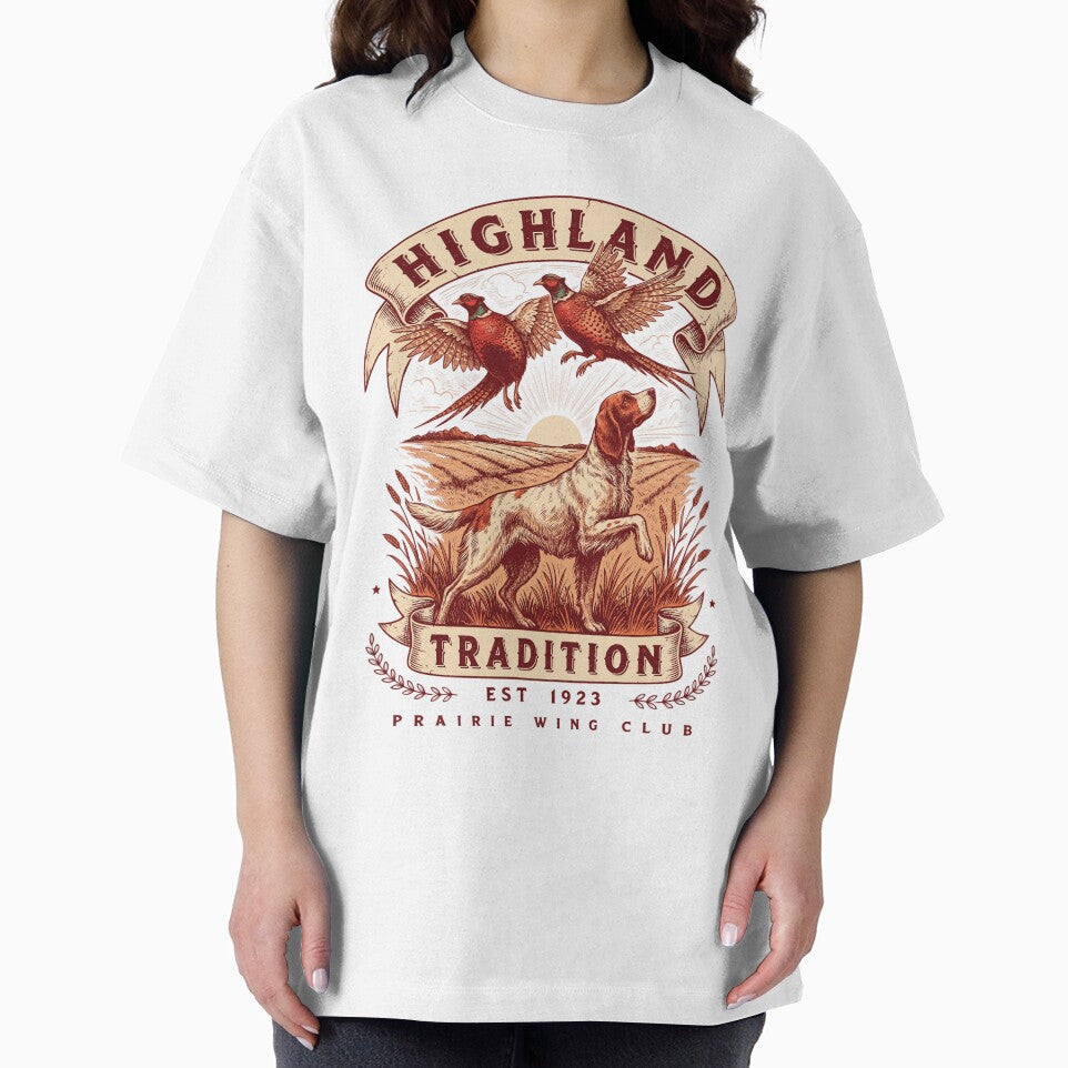 Upland Bird Hunting Shirt – Vintage Pheasant & Hunting Dog Design by Mahilis