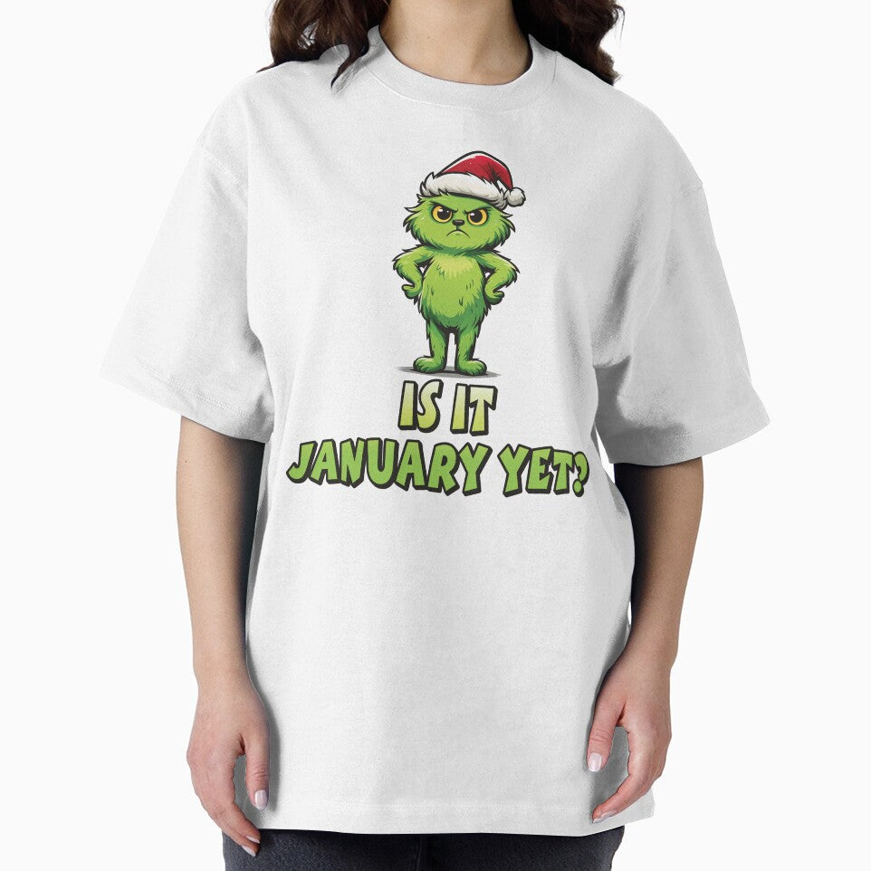 Is It January Yet? – Funny Grumpy Christmas Monster Design by Weasel Graphix
