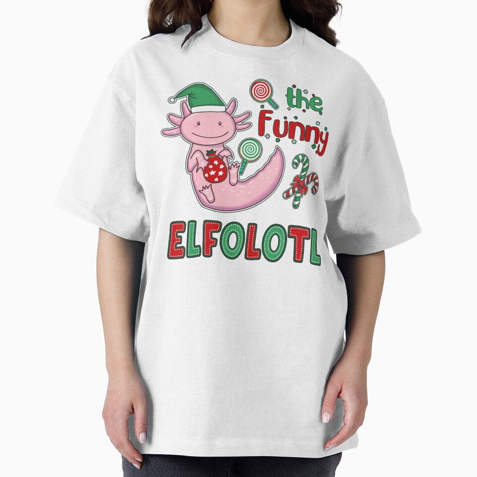 Christmas Axolotl Elf - Funny Elfolotl by GrimButterfly