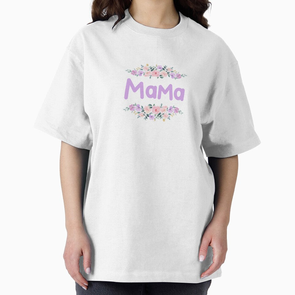 Purple Flower Mama Name Label by NormadWorld