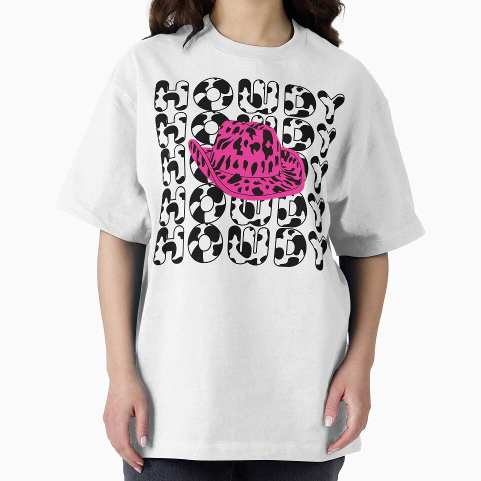 Vintage White Howdy Rodeo Western Country Southern Cowgirl T-Shirt by AVATAR-MANIA