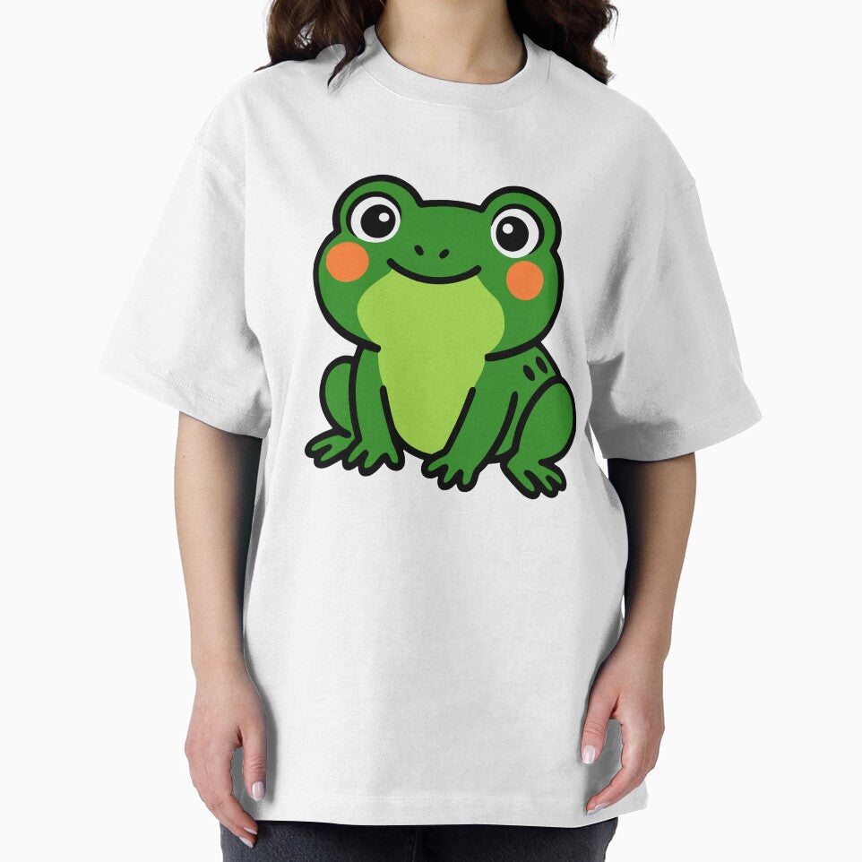 Cute Kawaii Frog Cartoon by Krincydigitalart
