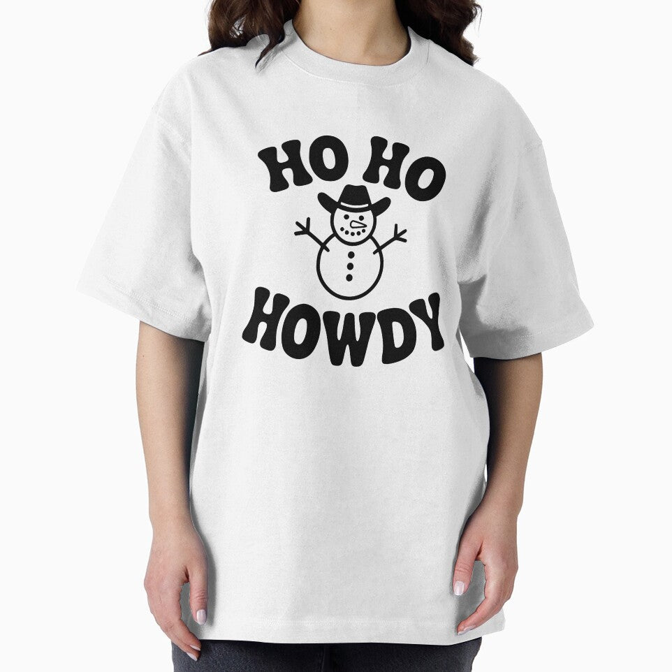 Ho Ho Howdy Christmas Snowman Western Cowboy Holiday Design by FloraliteCo