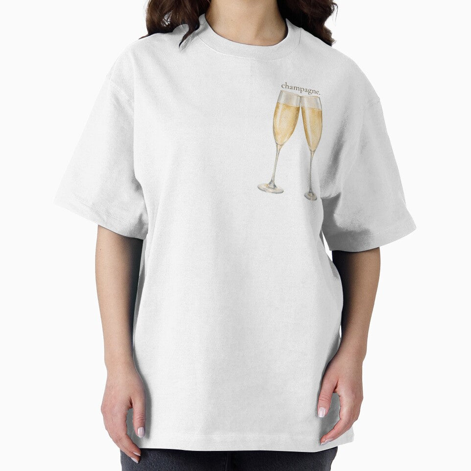 Aesthetic Champagne Glass Art by UnripeAlmond