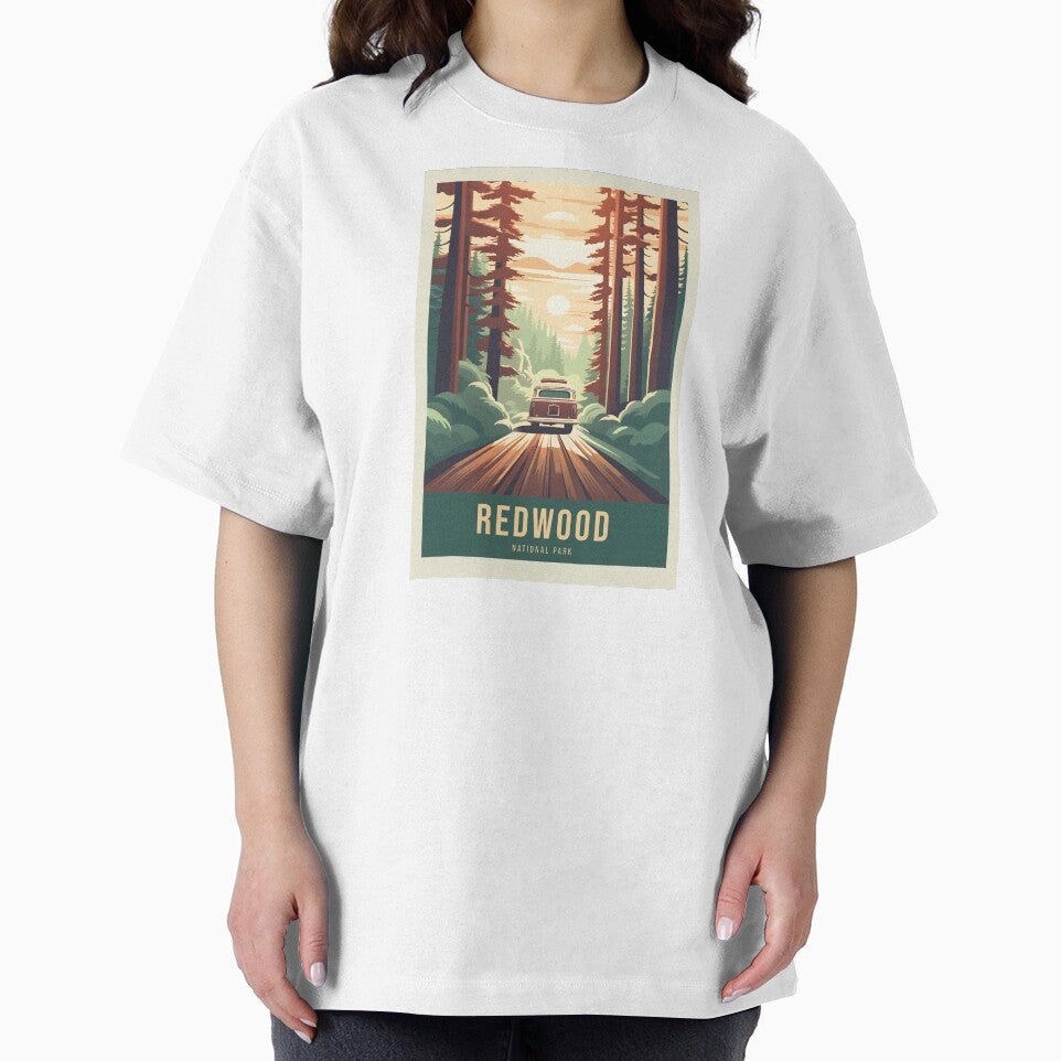 Redwood national park mid century modern art #2 by ArtFusion-Shop