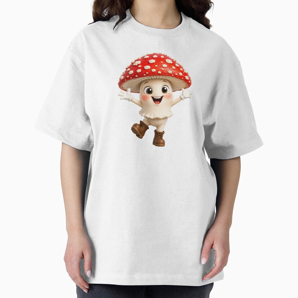 Happy Fly Agaric Mushroom Cute Kawaii Forest Mushroom Character Adorable Toadstool Cartoon Sticker by RoPrincess