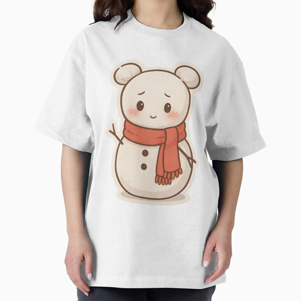 Shy Kawaii Snowman with Space Buns by OsasChild