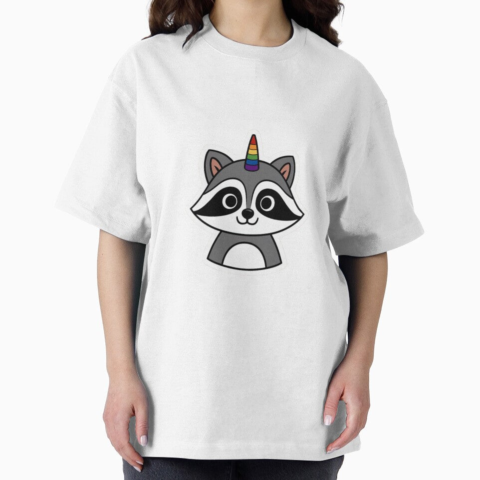 Cute Raccoon Rainbow Horn by NicolasGlowArt