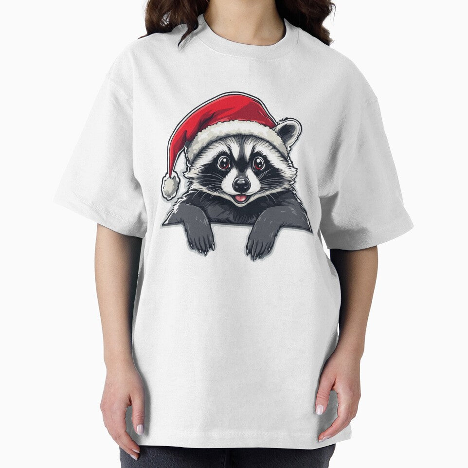 Peeking Christmas Raccoon by NicolasGlowArt