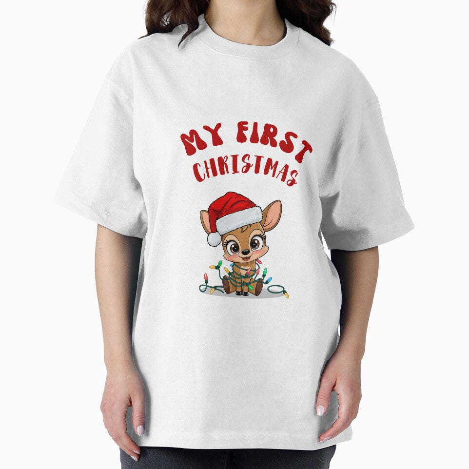 Cute Reindeer , My First Christmas, Winter Christams Happy Holidays by KolorellaS