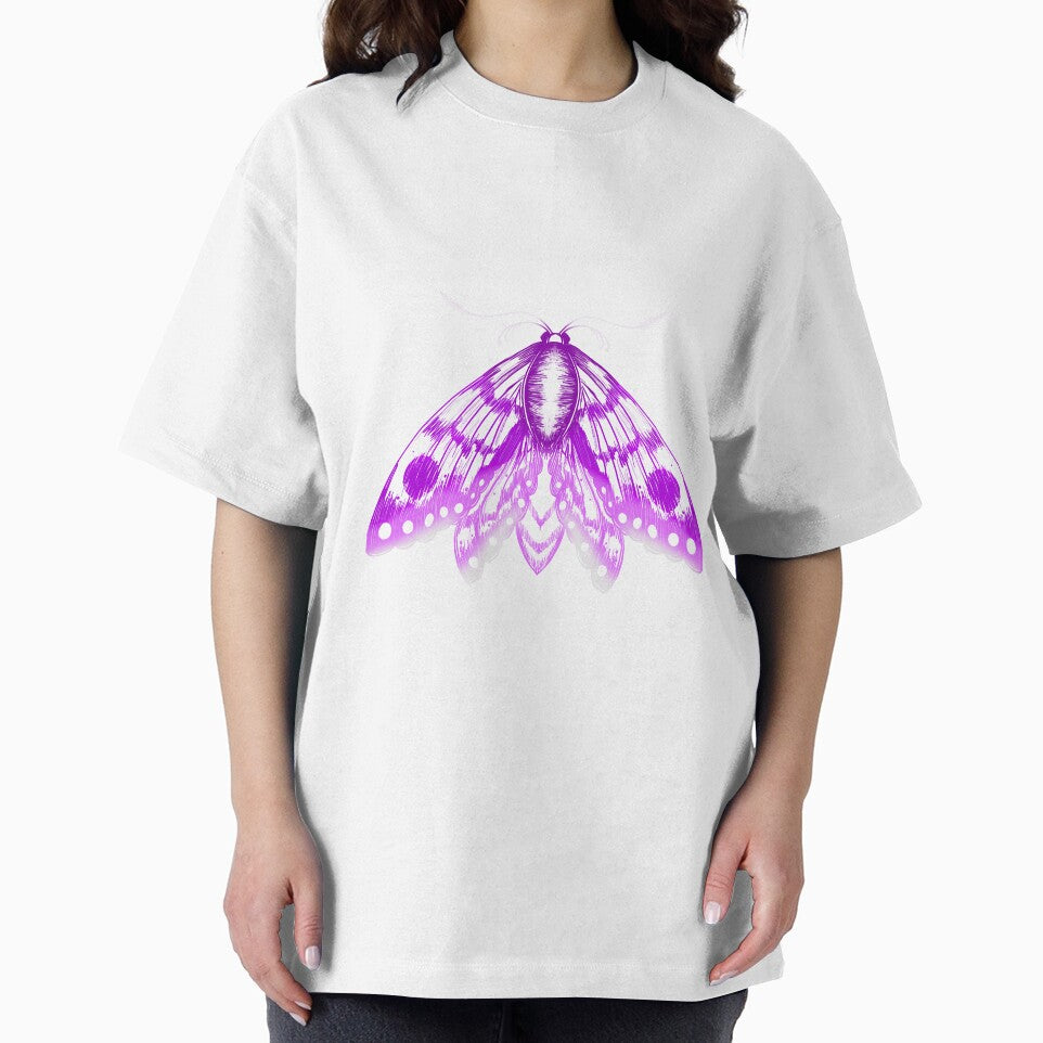 Purple moth with white details by AnneCatriona