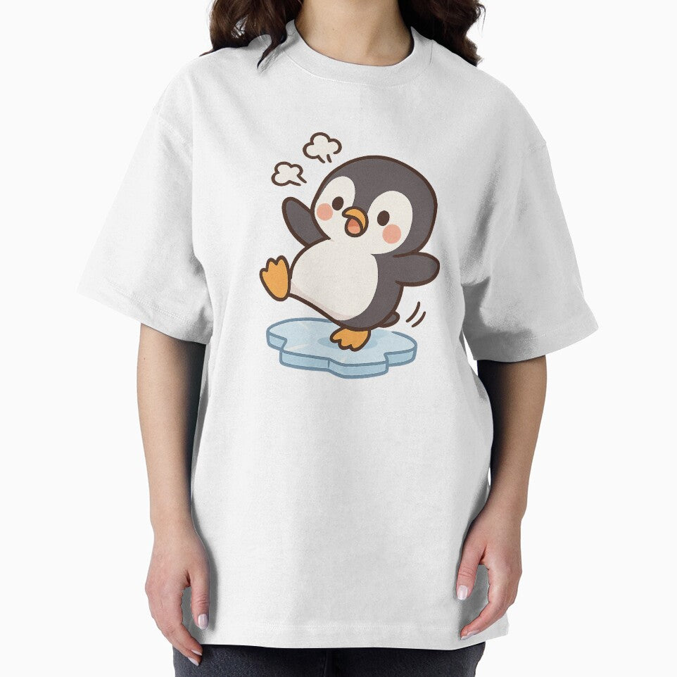 Kawaii Penguin Slipping on Ice – Cute Winter Design by Dream Machine