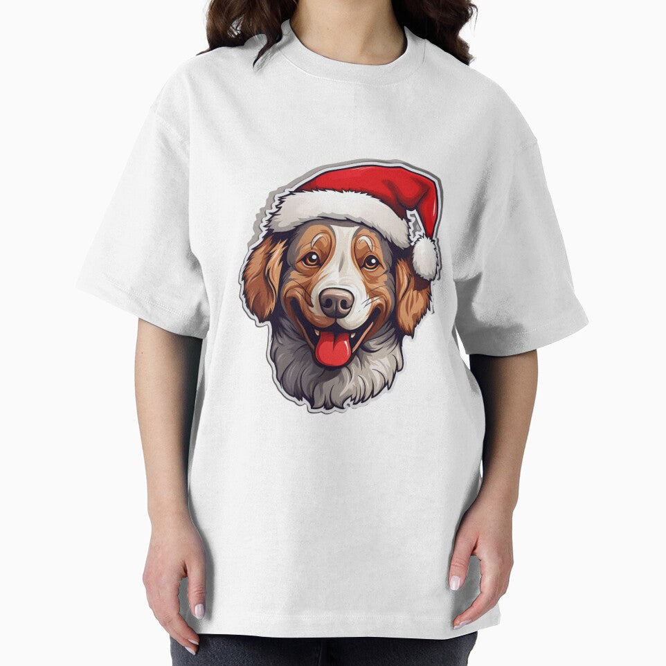 Christmas Dog | Classic T-Shirt, Sticker by NicolasGlowArt