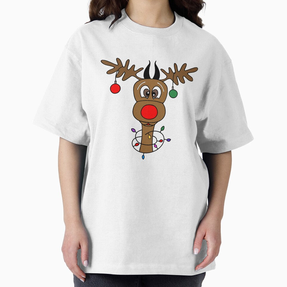 Funny Christmas Reindeer - Red Nosed Reindeer by Sartoris Art