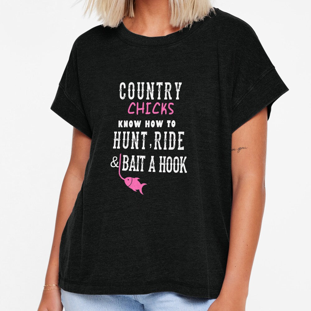Funny Country design - Hunting, Fishing, Off Roading For Girl by DNH Threads