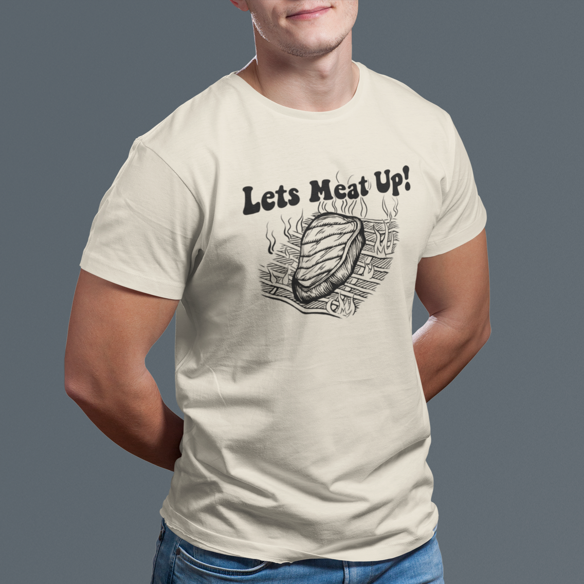 Let's Meat Up Funny Grilling Shirt Steak Tee