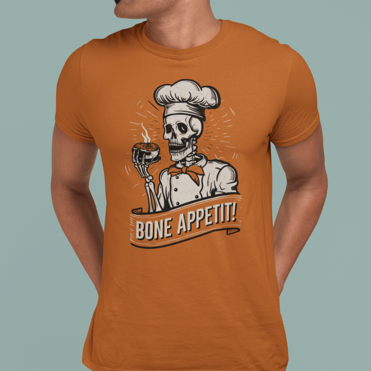 Bone Appetit Skeleton Chef Tee