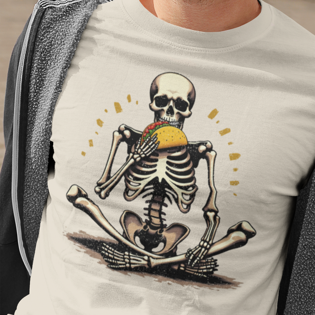 Skeleton Eating Taco Tee