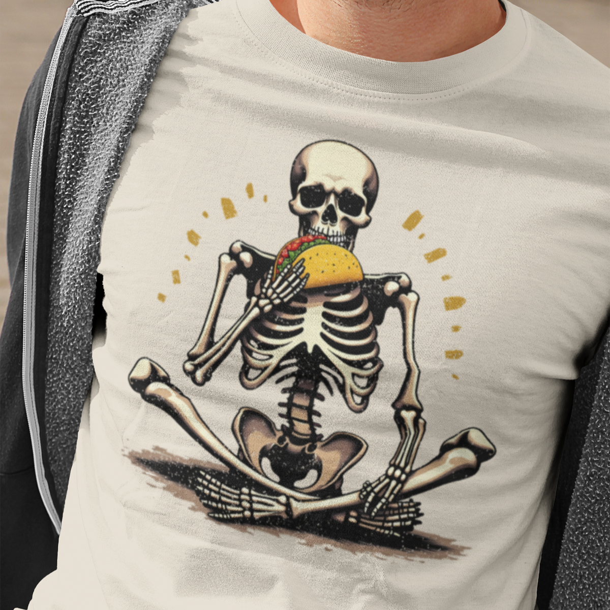 Skeleton Eating Taco Tee