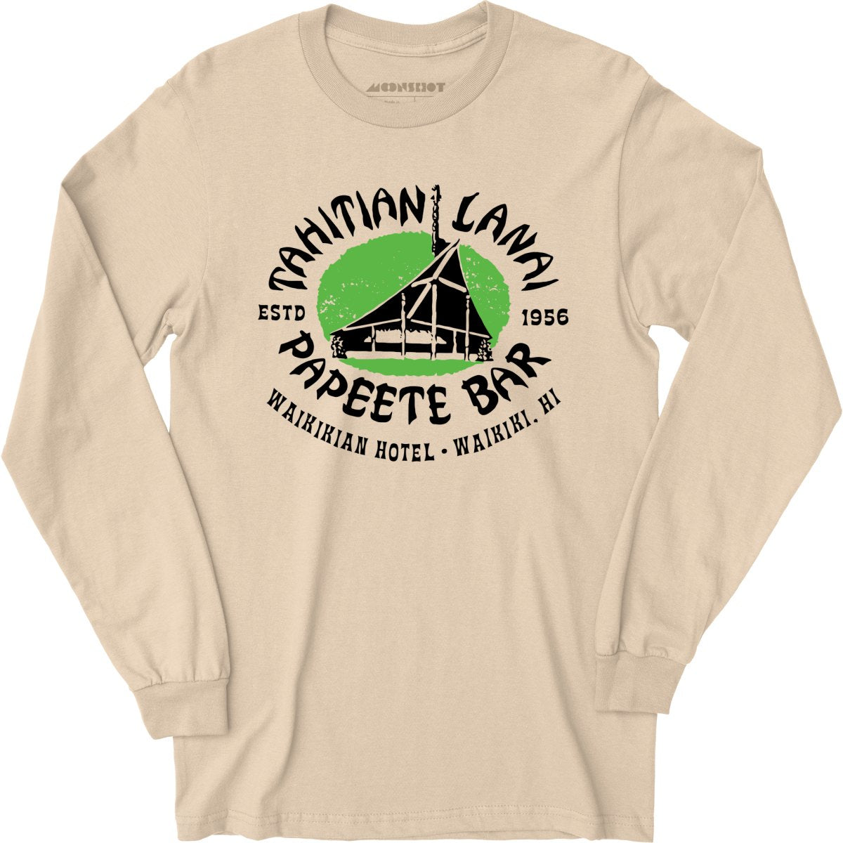 Tahitian Lanai Papeete Bar - Waikiki, HI - Vintage Tiki Bar - Long Sleeve